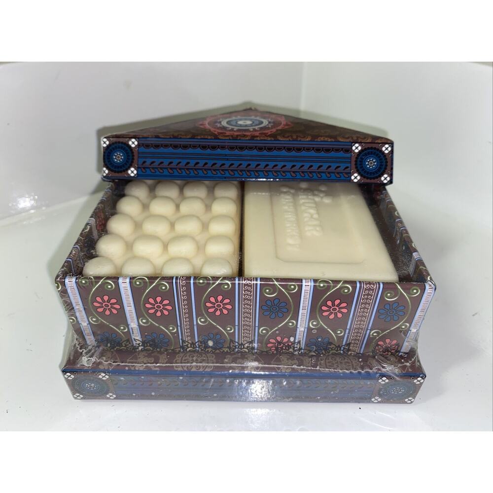 Shugar Soapworks Lemon Verbena Moisturizing Massage Bar Soap Set Keepsake Box 2